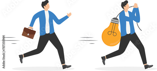 Fotografia Businessman stealing business idea-Copyright infringement concept