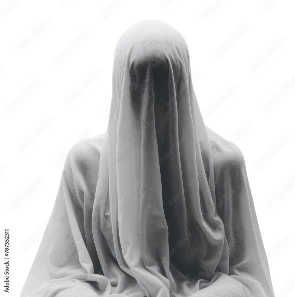 PNG  White veil spirituality monochrome.