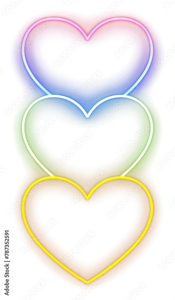 PNG simple line neon of *hearts icon*, in the style of color, aesthetic, minimal detailed, isolated --ar 1:1 --c 16 PNG simple line neon of *hearts icon*, in the style of color, aesthetic, minimal detailed, isolated --ar 1:1 --c 16