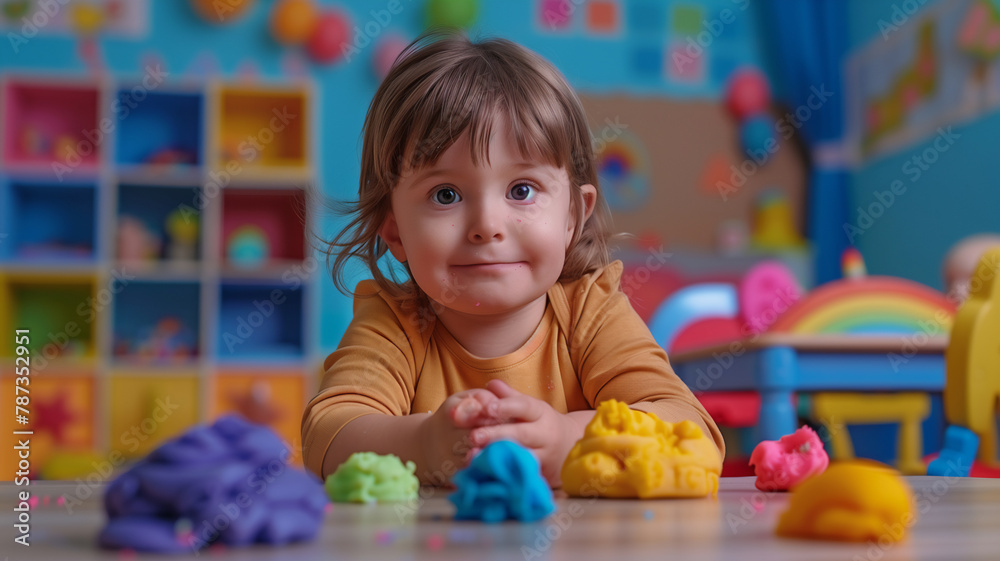 Child have fun with colorful play doh , Activity for Kids , Fine motor skills . Child have fun with colorful play doh , Activity for Kids , Fine motor skills .