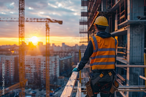 A construction contractor adopting green building practices and energy-efficient technologies to reduce operating costs and enhance profitability in construction projects.