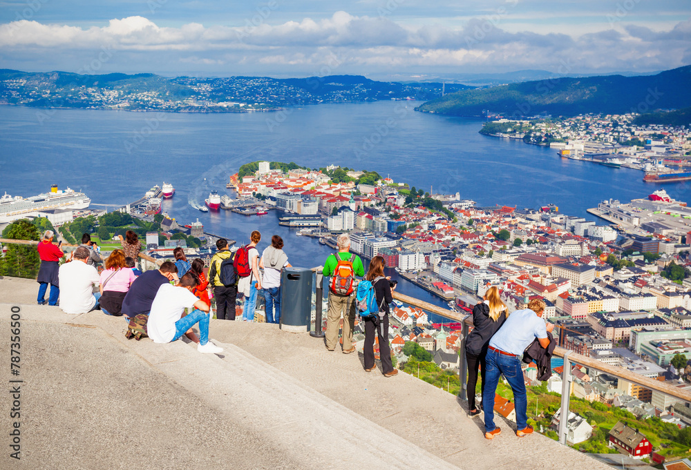 Bergen aerial panoramic view