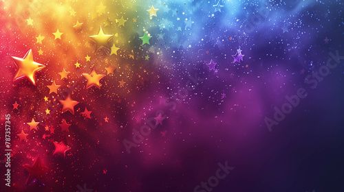 Rainbow star effect background image.