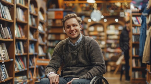 A Man in a Wheelchair Smiling