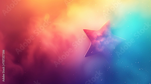 Rainbow star effect background image. photo