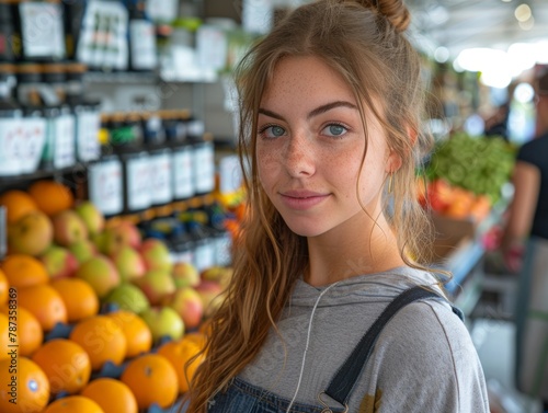 Street Health Fairs with blond woman photo