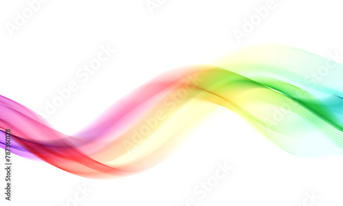 Vector abstract colorful flowing wave lines isolated white background color wave for design