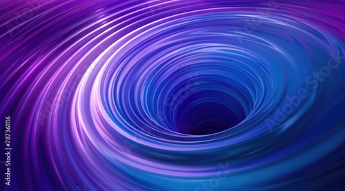 Abstract purple and blue background with swirling lines circle, motion blur effect giving a sense of energy and movement