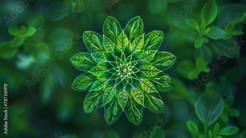 Mandala pale green nature freshness harmony peace