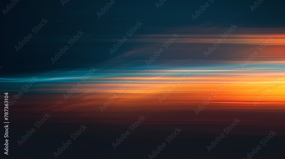 Colorful light streaks over dark background