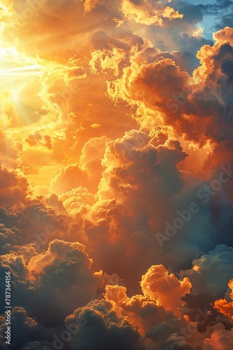 The vivid hues of the sunset illuminated the ethereal cloud formations.