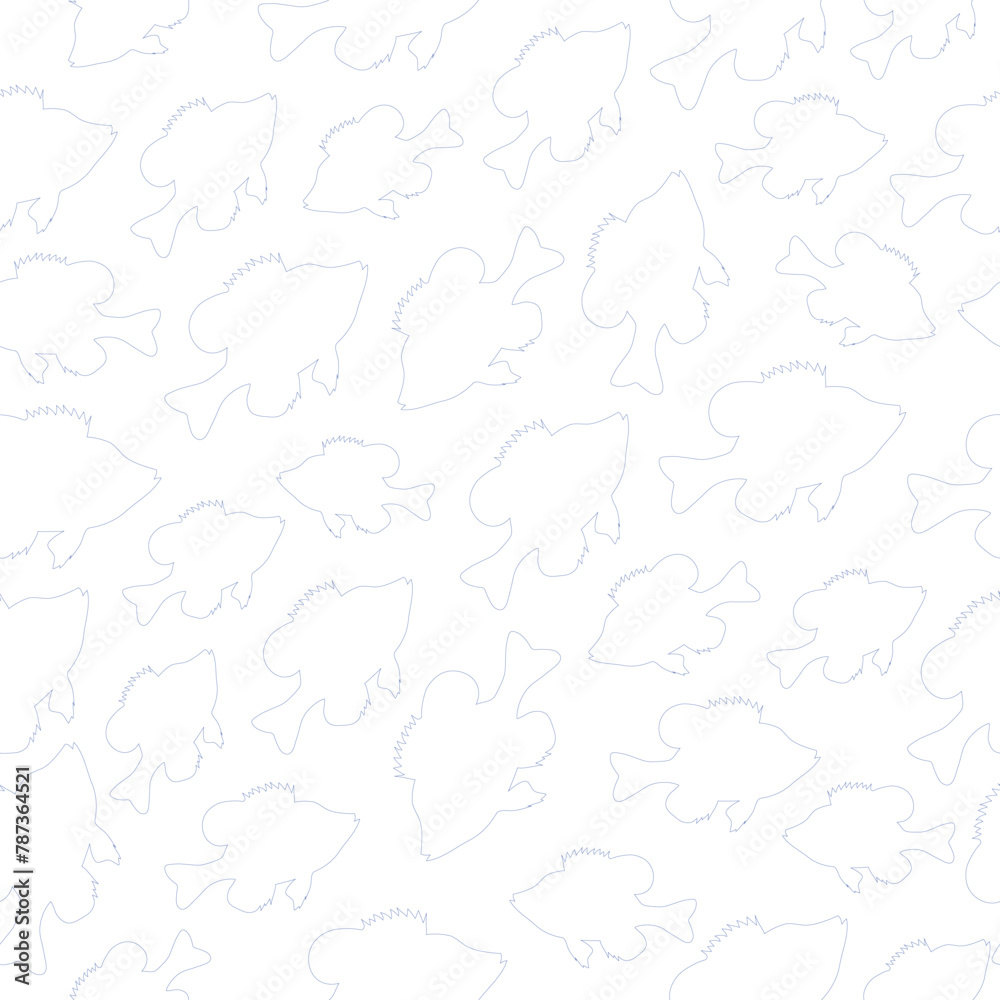 Obraz premium Fish seamless pattern. Vector background.