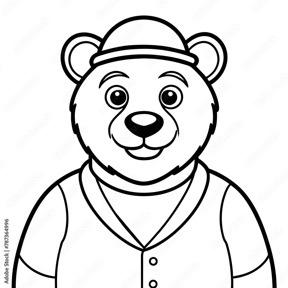 Fototapeta premium bear with a mask