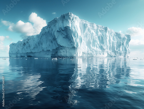 Environmental Protection: Iceberg in Antarctica, polar regions © 하양이 블루