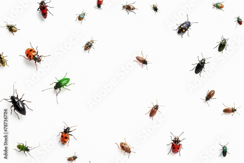  bugs on white background