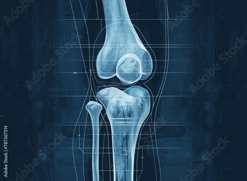 Painful knee joint. Medically artwork concept. photo