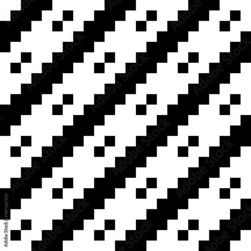 Diagonal stripes, squares ornament. Seamless pattern. Folk wallpaper. Checks, lines ornate. Embroidery background. Tribal motif. Ethnic mosaic. Digital paper, textile print, abstract. Vector artwork.