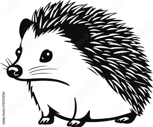 Cute hedgehog Vector illustration on a isolated background