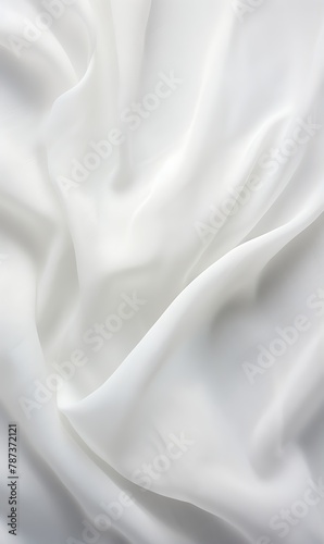 White Fabric Background, Satin Cloth Texture