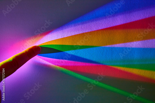 Color Spectrum Interaction with Human Touch - Abstract Light Display