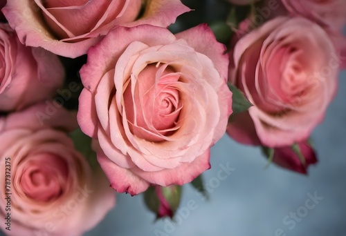 Close-up of a bouquet of pink roses with a soft focus background © Studio Art