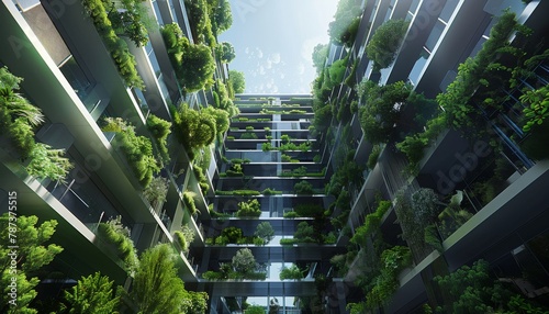 A building with a lot of greenery and plants by AI generated image