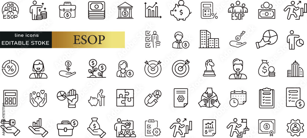 ESG Enviornmental, Social, and Governance line icons set. ESG outline icons with editable stroke collection. Includes Governance, climate crisis, sustainability, ecology,