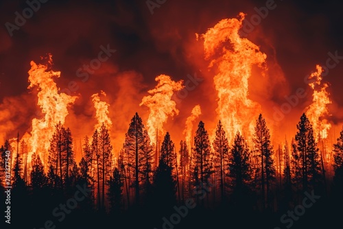 Forest Engulfed in Flames © denklim