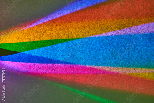 Colorful Geometric Spectrum Pattern - Vibrant Abstract Shapes