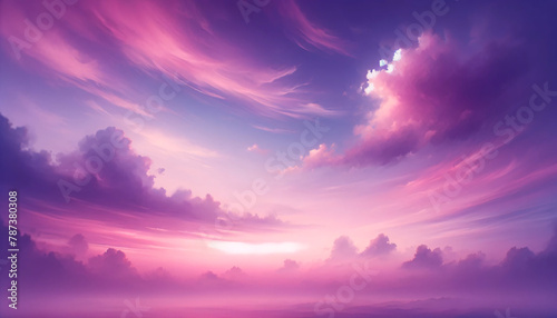A tranquil background image that captures the essence of a sky painted in shades of pink and purple