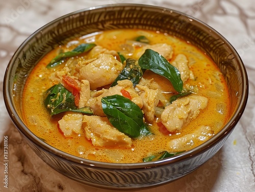 Spicy Thai Chicken Red Curry Dish
