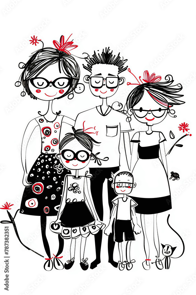 Obraz premium Background of happy family enjoying