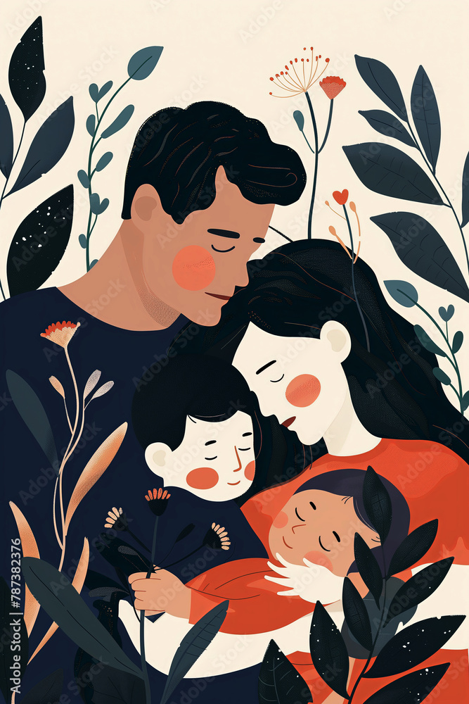 Background of happy family enjoying Background of happy family enjoying