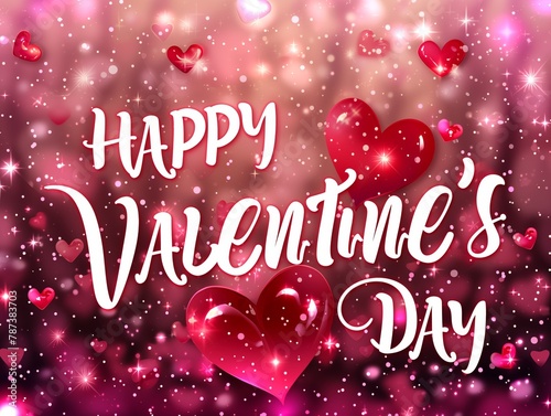 Valentine's day background with the text "HAPPY VALENTINE'S DAY" 