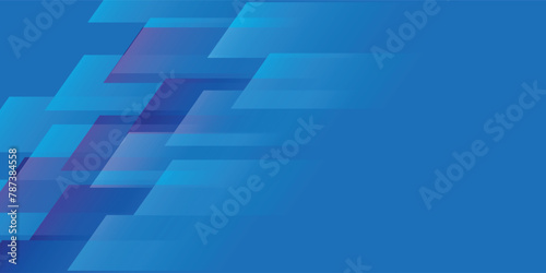 Abstract blue banner design vector, dynamic sporty horizontal background template for media promotion or web banner