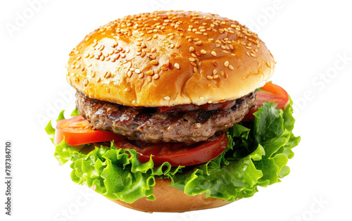 Zinger Burger isolated on Transparent background.