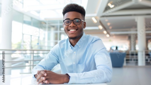 Smiling Young Man at Office