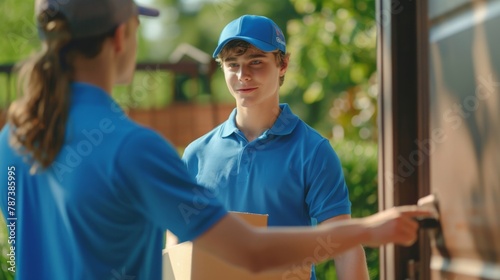 A Friendly Doorstep Package Delivery
