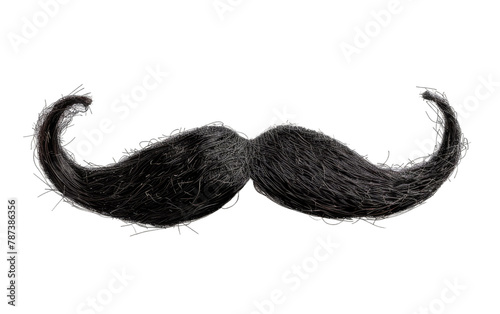 Black mustache isolated on Transparent background.