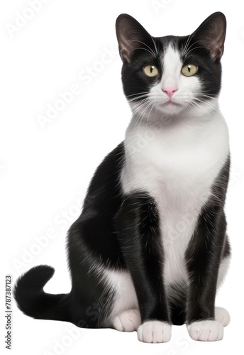 PNG Cute black and white Bicolor cat animal mammal cute