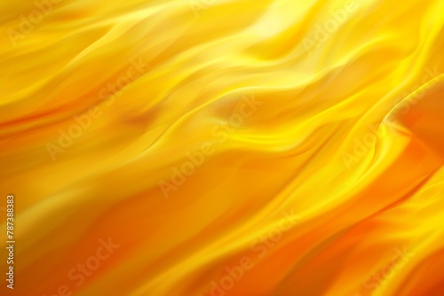 Abstract yellow and orange background with flowing waves of fabric