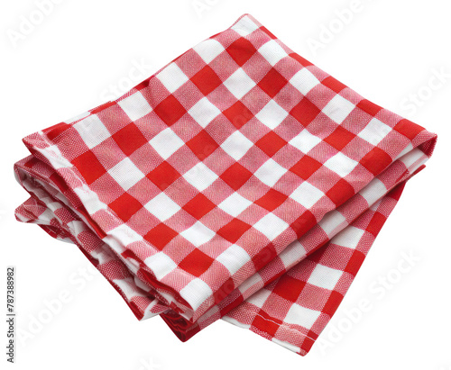 PNG Folded napkins with gingham