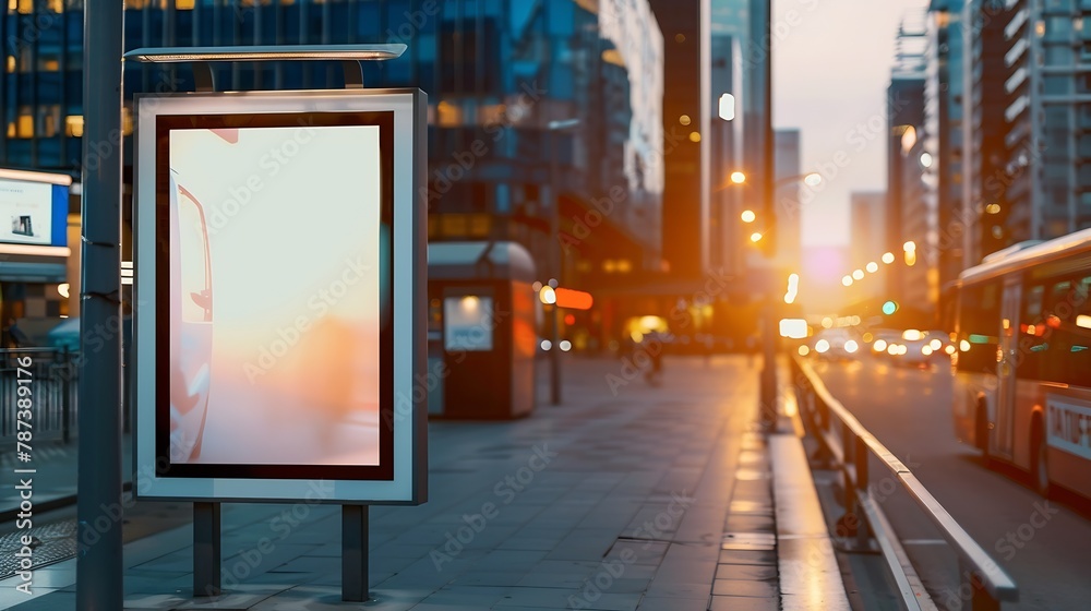 Advertising Outdoor MockUp On City Poster : Generative AI Advertising Outdoor MockUp On City Poster : Generative AI
