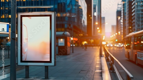 Advertising Outdoor MockUp On City Poster : Generative AI