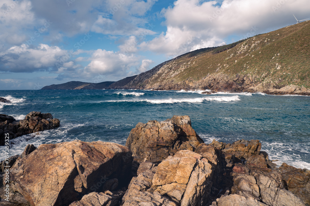 The wild and rugged Coast of Death in Muxia, Galicia, Spain