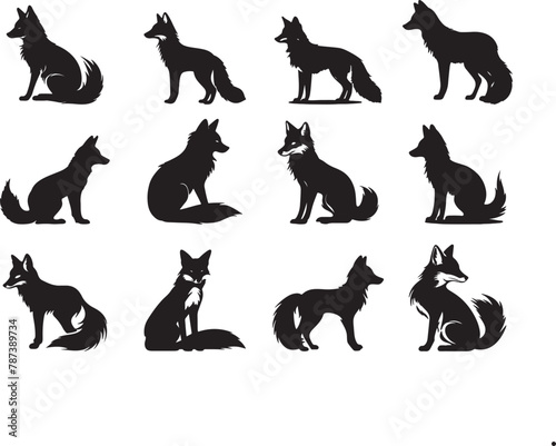 Fox Silhouette Vector Illustration