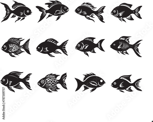 Fish Silhouette Vector Illustration