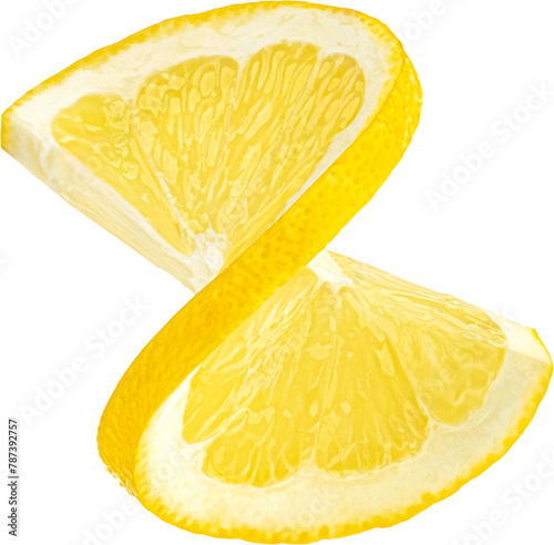 Obraz na plátně Twisted lemon slice isolated