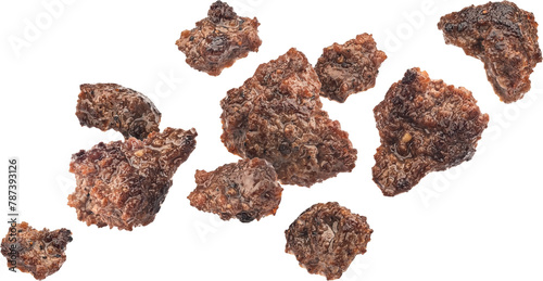 Fotografía Fried ground beef, grilled mince beef meat isolated