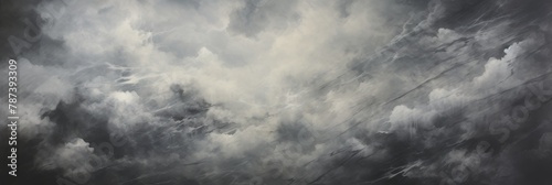 Storm Sky Background. Painting Of Swirling Clouds. Dramatic Cloudscape Artwork. Generative AI photo